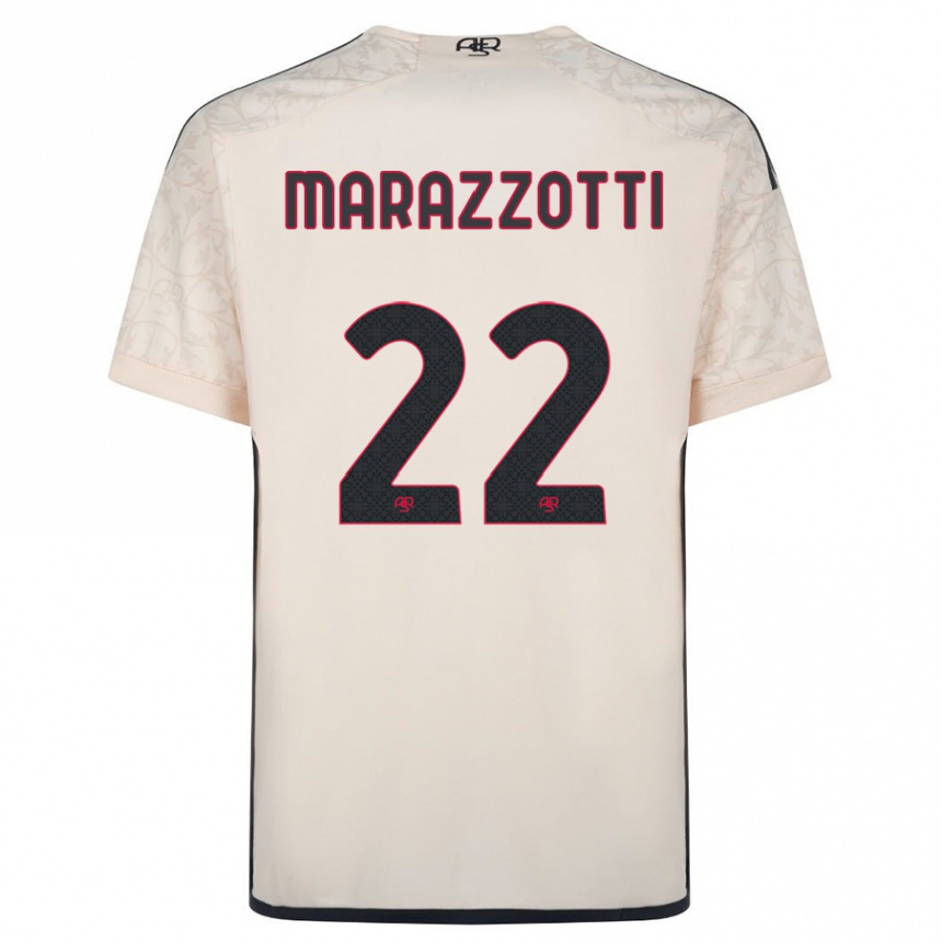 Mujer Fútbol Camiseta Fabrizio Marazzotti #22 Blanquecino 2ª Equipación 2023/24 Perú