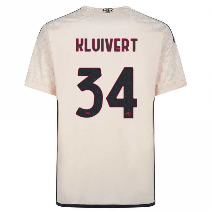 Mujer Fútbol Camiseta Justin Kluivert #34 Blanquecino 2ª Equipación 2023/24 Perú