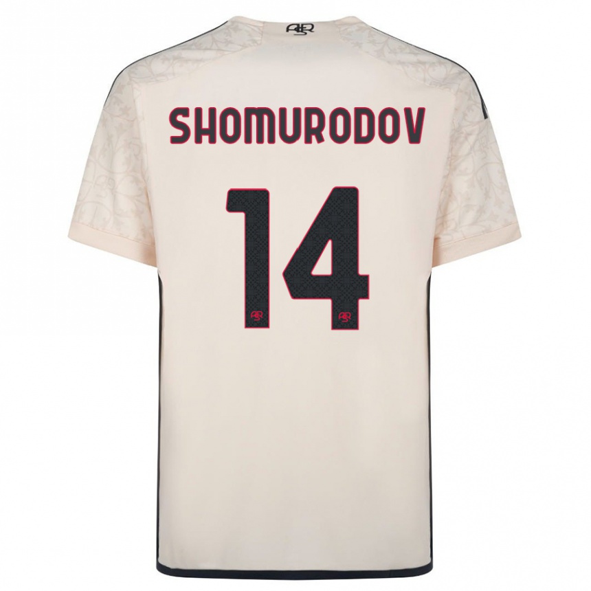 Mujer Fútbol Camiseta Eldor Shomurodov #14 Blanquecino 2ª Equipación 2023/24 Perú