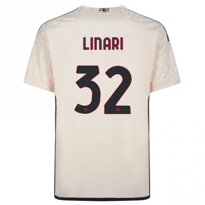 Mujer Fútbol Camiseta Elena Linari #32 Blanquecino 2ª Equipación 2023/24 Perú