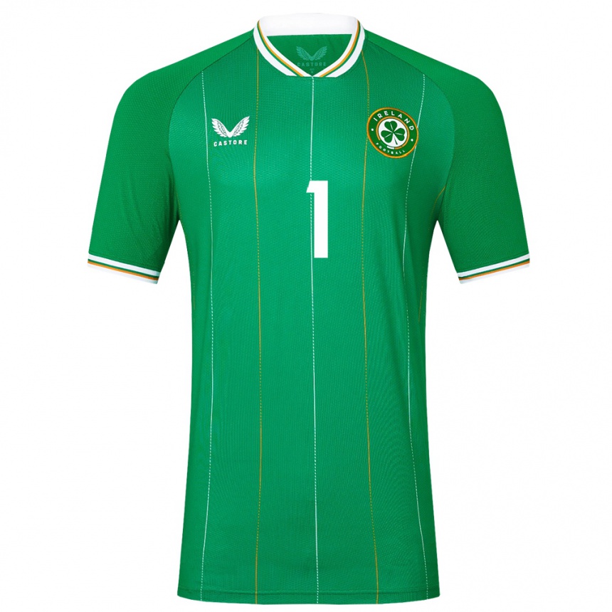 Niño Fútbol Camiseta Irlanda Naoisha Mcaloon #1 Verde 1ª Equipación 24-26 Perú