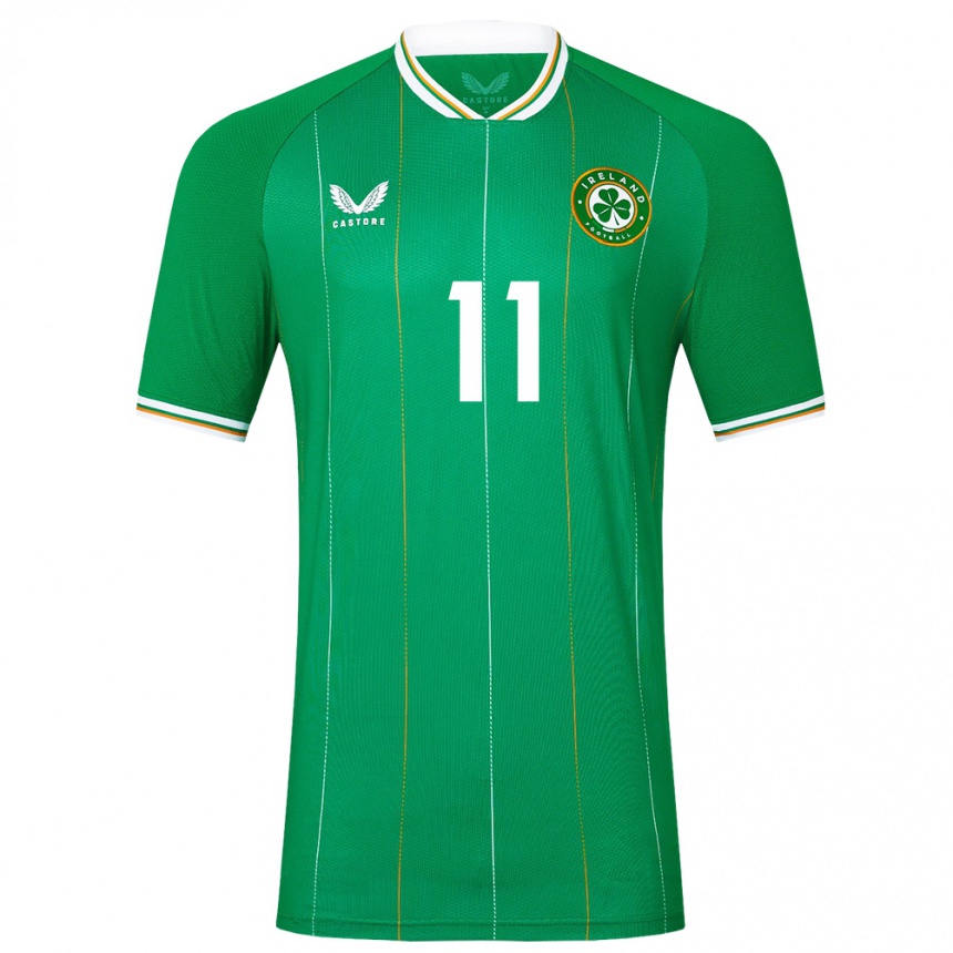 Niño Fútbol Camiseta Irlanda James Mcclean #11 Verde 1ª Equipación 24-26 Perú