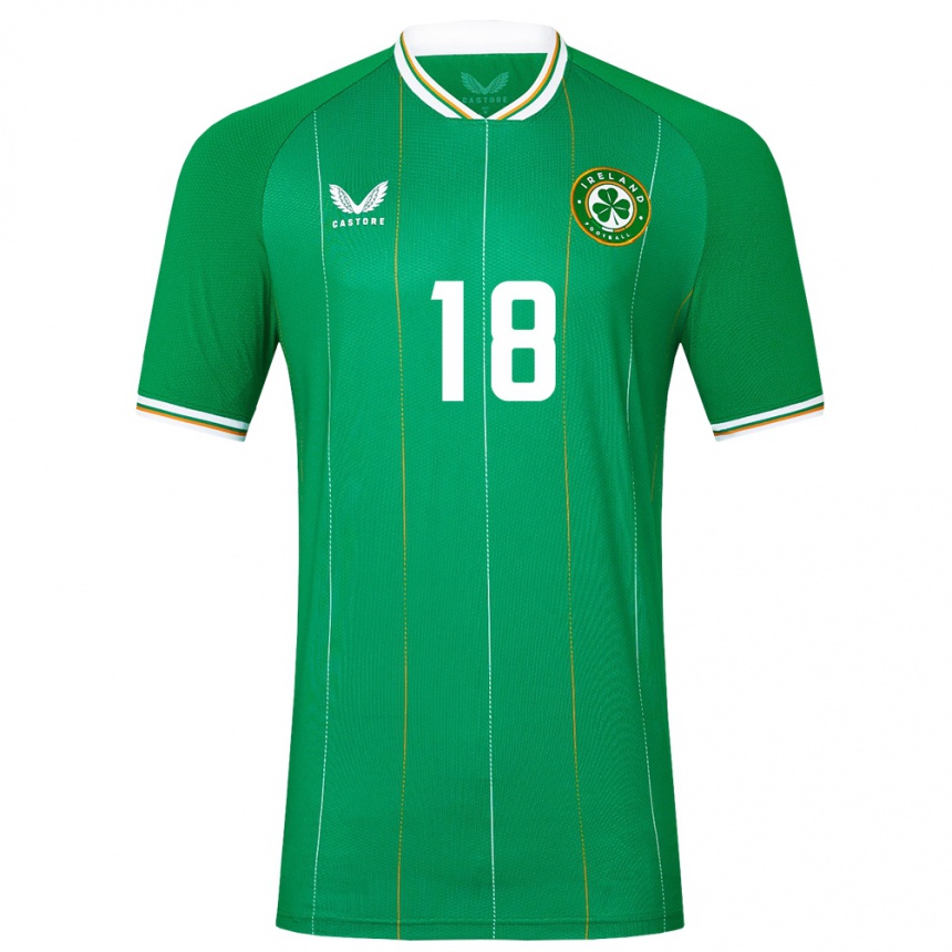 Niño Fútbol Camiseta Irlanda Justin Ferizaj #18 Verde 1ª Equipación 24-26 Perú