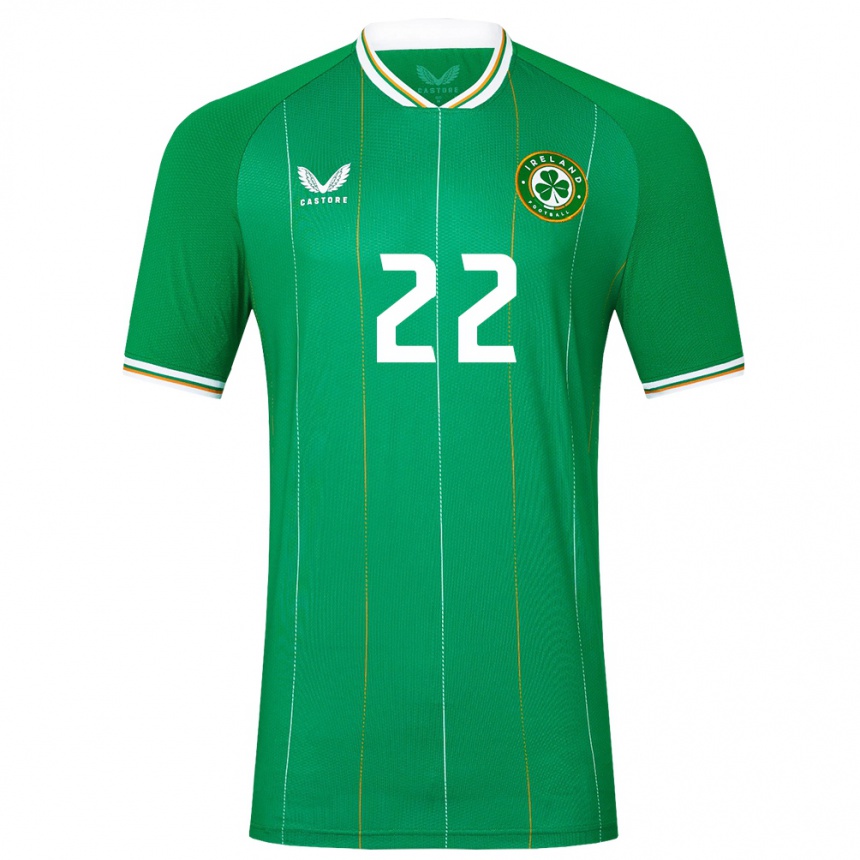 Niño Fútbol Camiseta Irlanda Stephen Mohan #22 Verde 1ª Equipación 24-26 Perú