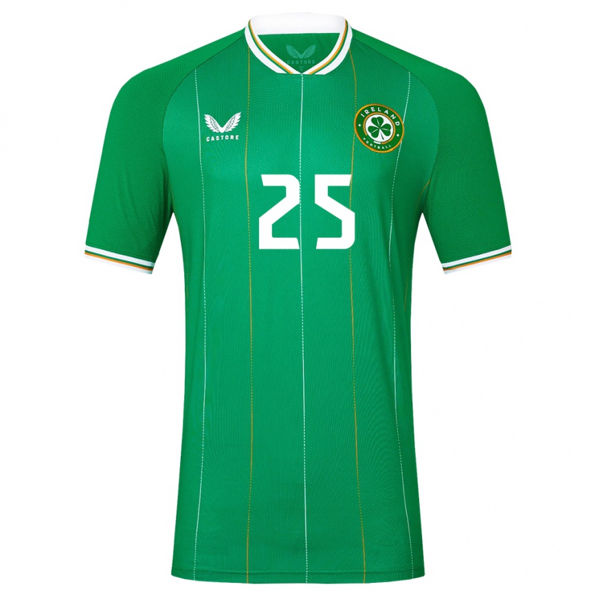 Niño Fútbol Camiseta Irlanda Aoife Mannion #25 Verde 1ª Equipación 24-26 Perú