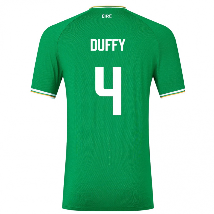 Niño Fútbol Camiseta Irlanda Shane Duffy #4 Verde 1ª Equipación 24-26 Perú