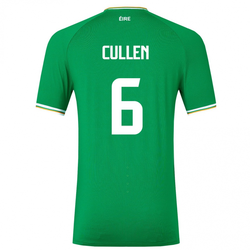 Niño Fútbol Camiseta Irlanda Josh Cullen #6 Verde 1ª Equipación 24-26 Perú