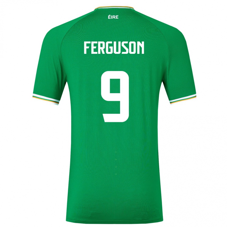 Niño Fútbol Camiseta Irlanda Evan Ferguson #9 Verde 1ª Equipación 24-26 Perú