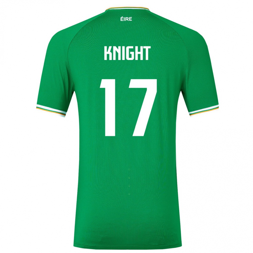 Niño Fútbol Camiseta Irlanda Jason Knight #17 Verde 1ª Equipación 24-26 Perú