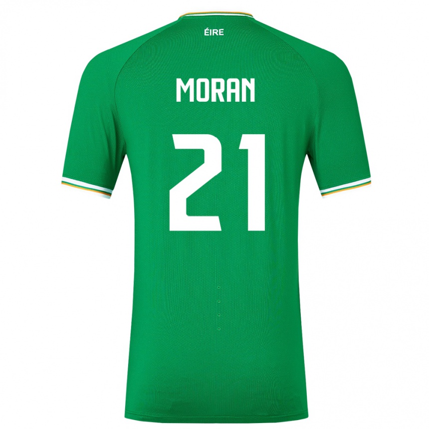 Niño Fútbol Camiseta Irlanda Andy Moran #21 Verde 1ª Equipación 24-26 Perú