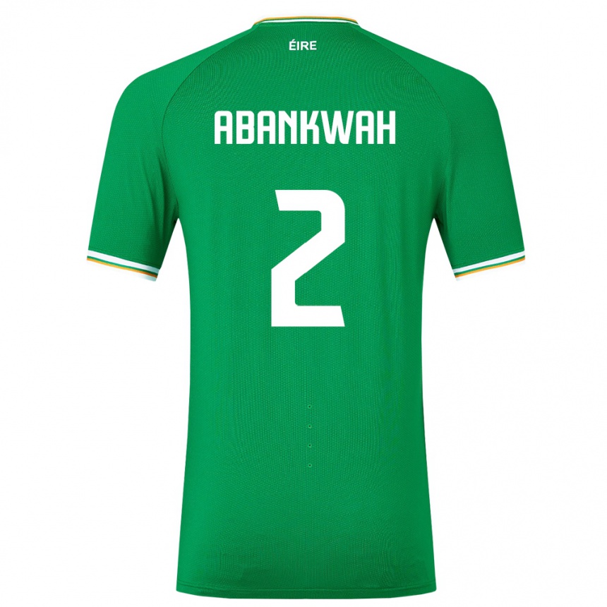 Niño Fútbol Camiseta Irlanda James Abankwah #2 Verde 1ª Equipación 24-26 Perú