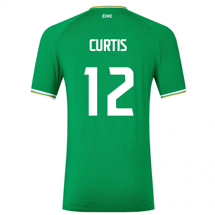 Niño Fútbol Camiseta Irlanda Sam Curtis #12 Verde 1ª Equipación 24-26 Perú