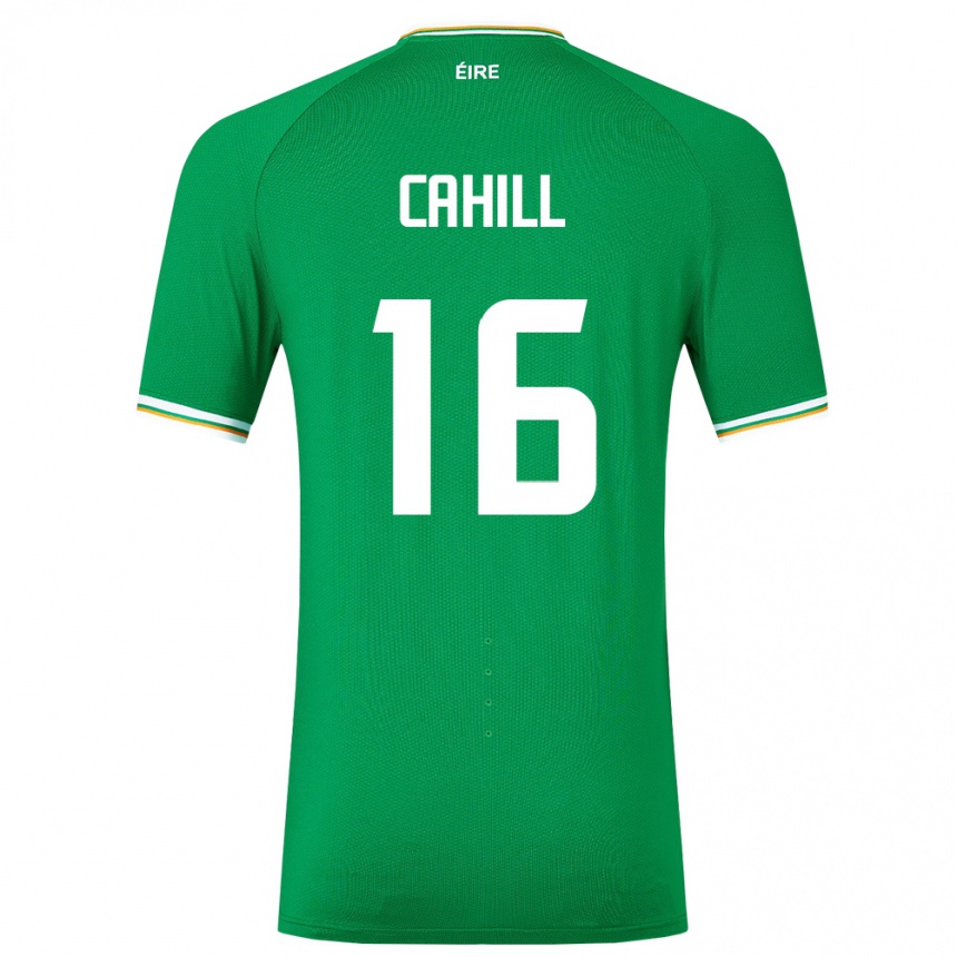 Niño Fútbol Camiseta Irlanda Killian Cahill #16 Verde 1ª Equipación 24-26 Perú