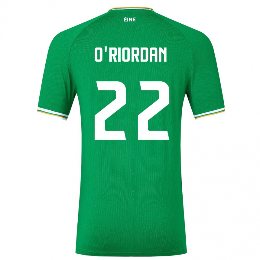 Niño Fútbol Camiseta Irlanda Connor O'riordan #22 Verde 1ª Equipación 24-26 Perú