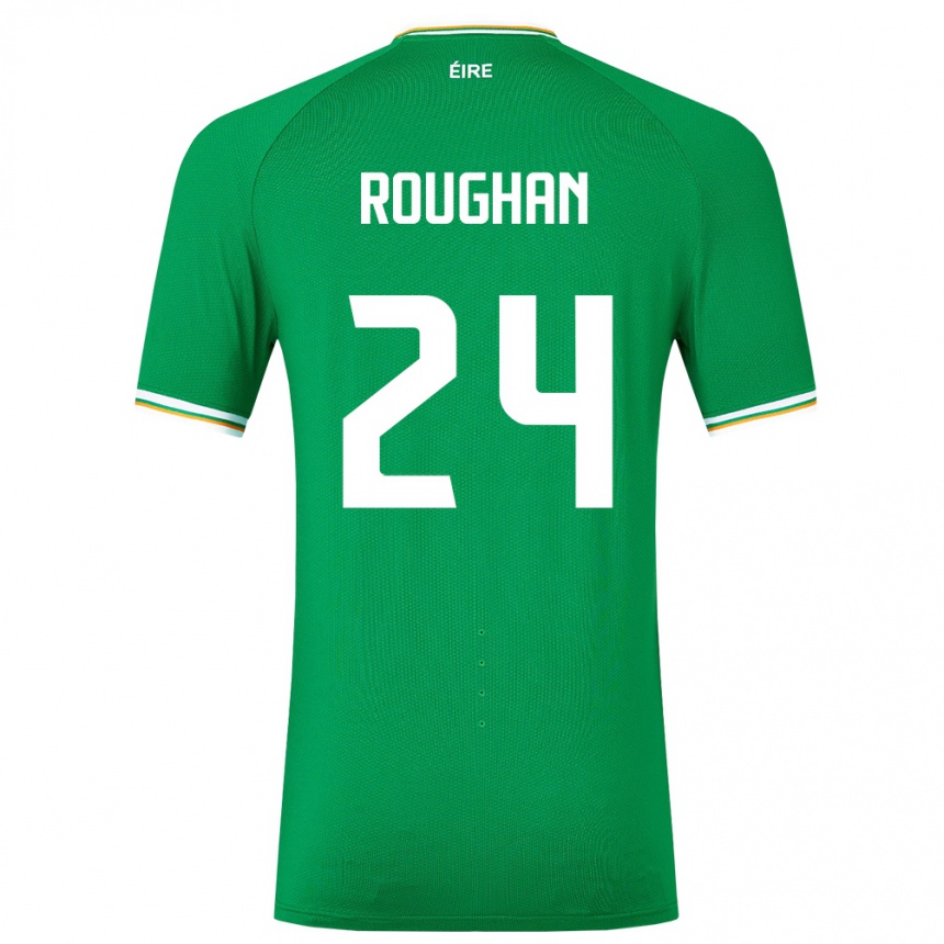 Niño Fútbol Camiseta Irlanda Sean Roughan #24 Verde 1ª Equipación 24-26 Perú