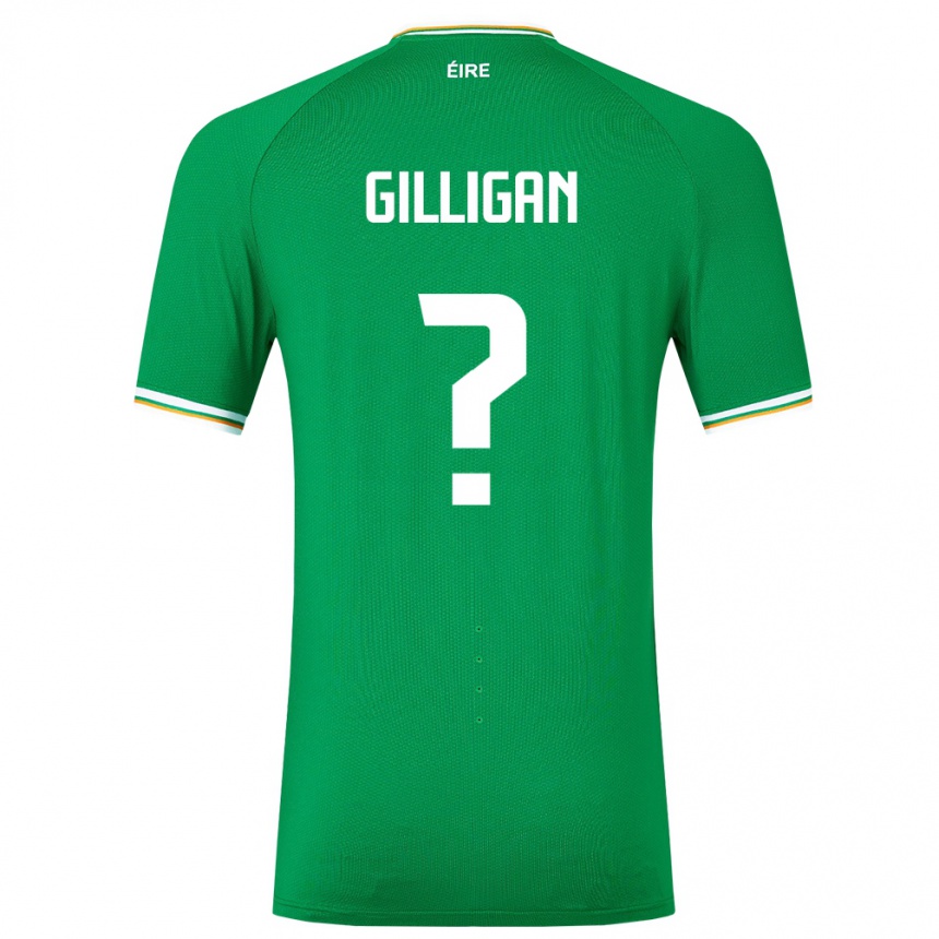 Niño Fútbol Camiseta Irlanda Ciaran Gilligan #0 Verde 1ª Equipación 24-26 Perú