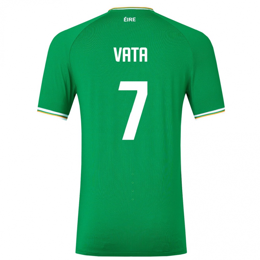 Niño Fútbol Camiseta Irlanda Rocco Vata #7 Verde 1ª Equipación 24-26 Perú