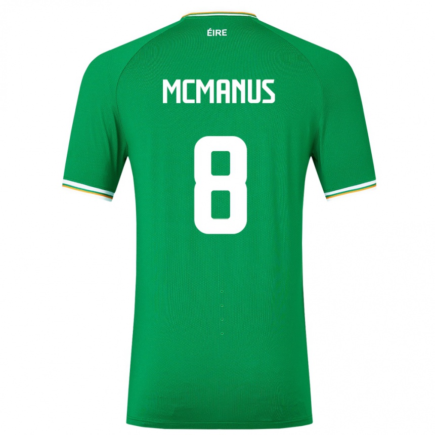 Niño Fútbol Camiseta Irlanda James Mcmanus #8 Verde 1ª Equipación 24-26 Perú