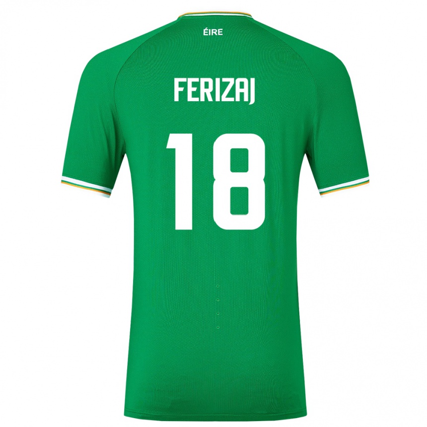 Niño Fútbol Camiseta Irlanda Justin Ferizaj #18 Verde 1ª Equipación 24-26 Perú