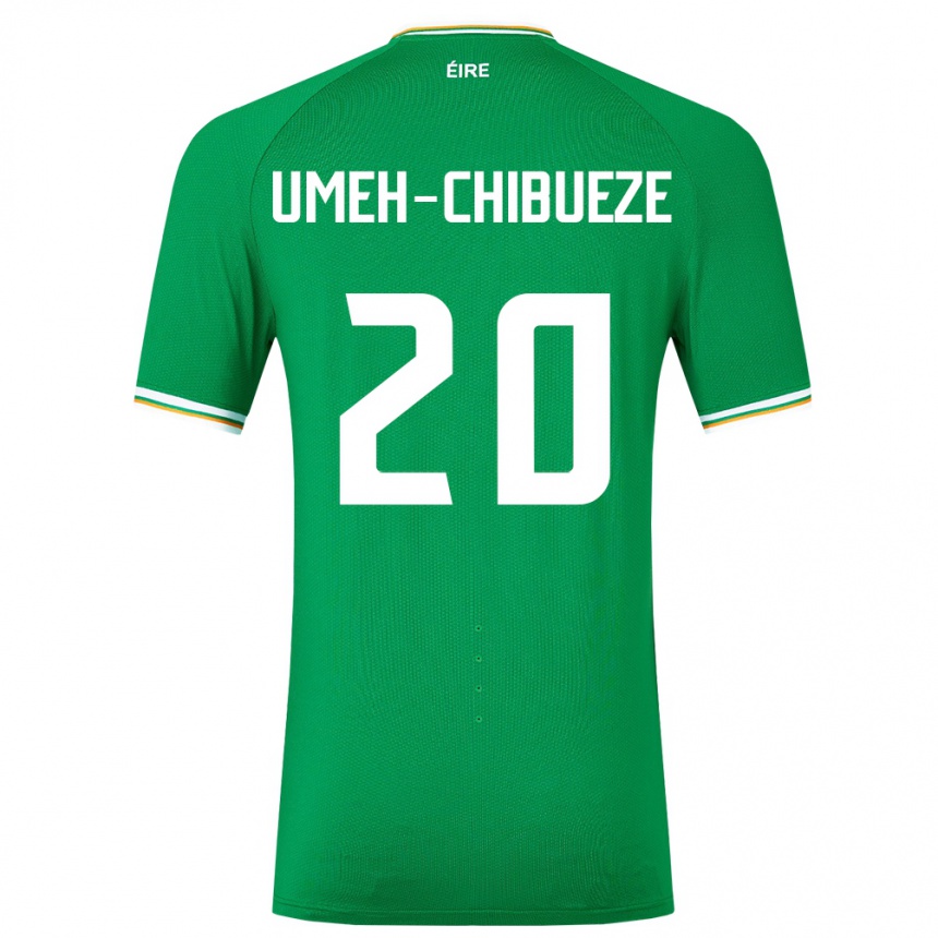 Niño Fútbol Camiseta Irlanda Franco Umeh-Chibueze #20 Verde 1ª Equipación 24-26 Perú