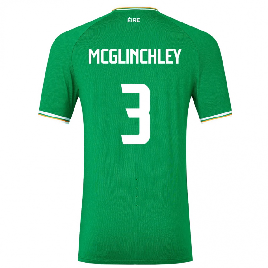 Niño Fútbol Camiseta Irlanda Harry Mcglinchley #3 Verde 1ª Equipación 24-26 Perú