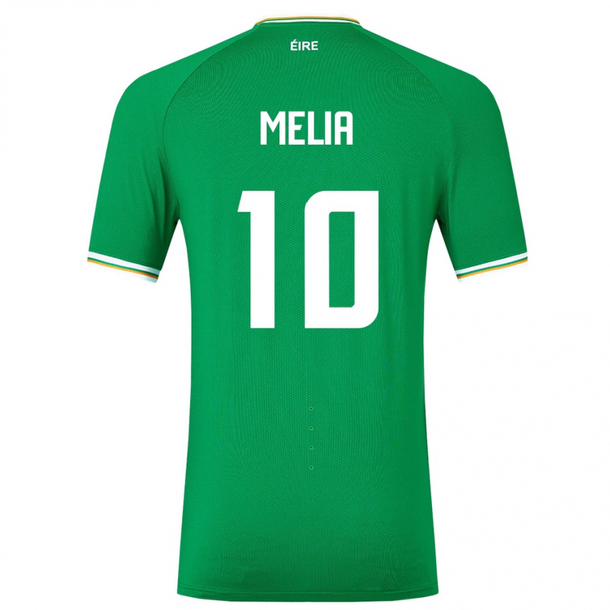 Niño Fútbol Camiseta Irlanda Mason Melia #10 Verde 1ª Equipación 24-26 Perú