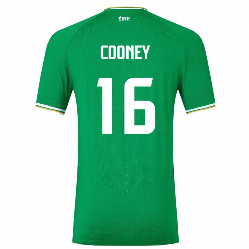 Niño Fútbol Camiseta Irlanda Oisin Cooney #16 Verde 1ª Equipación 24-26 Perú