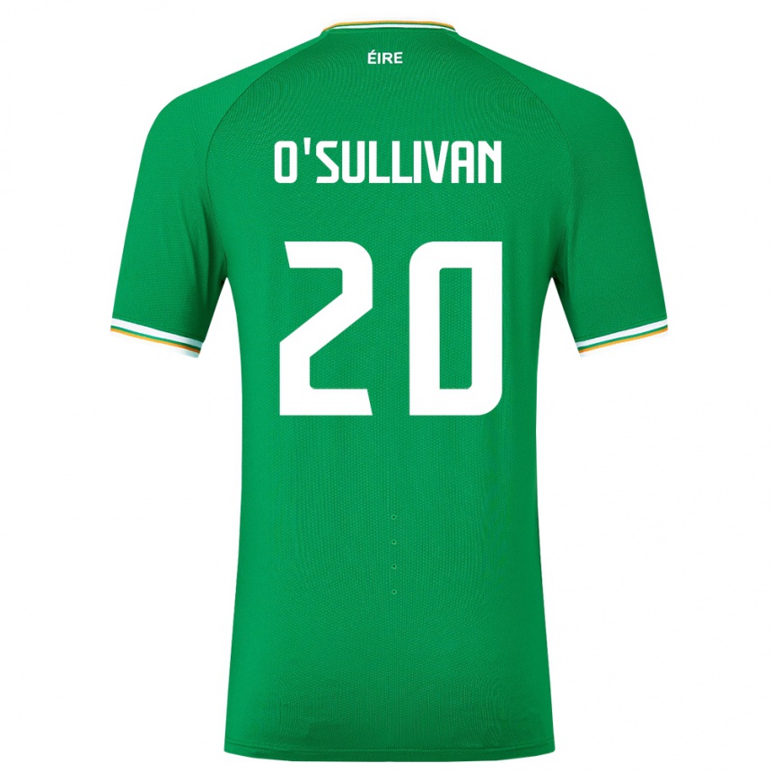 Niño Fútbol Camiseta Irlanda Cathal O'sullivan #20 Verde 1ª Equipación 24-26 Perú