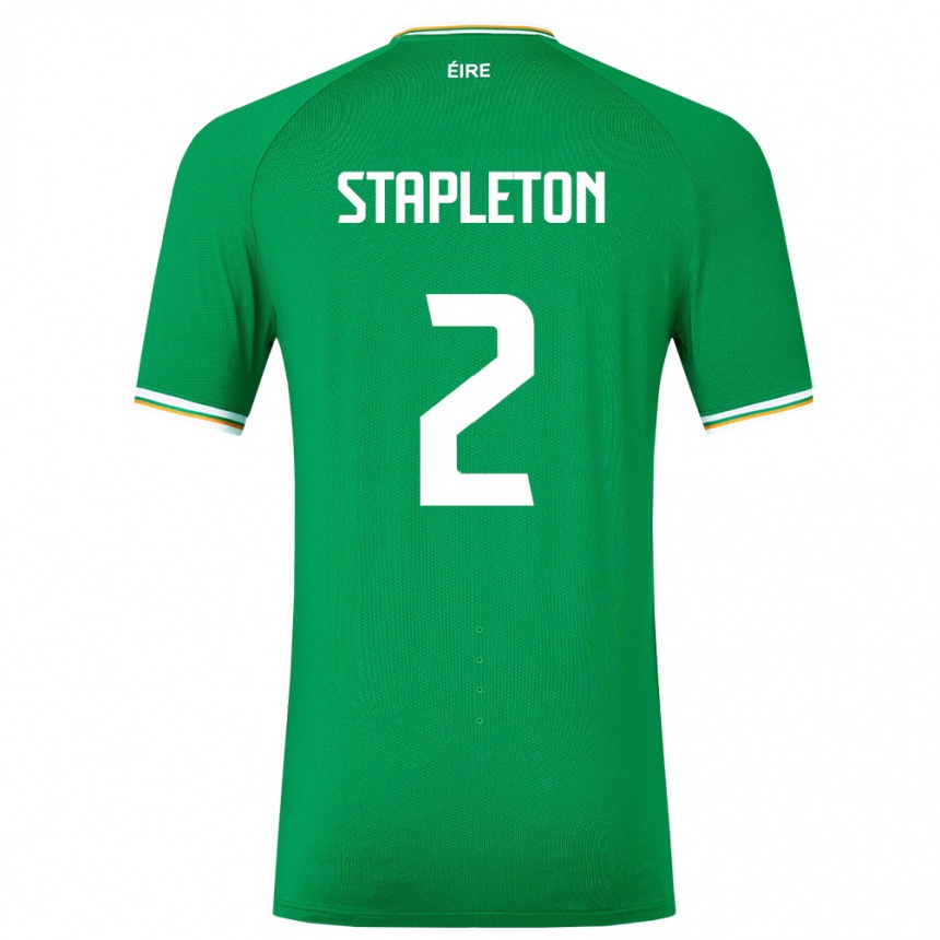 Niño Fútbol Camiseta Irlanda Jessie Stapleton #2 Verde 1ª Equipación 24-26 Perú