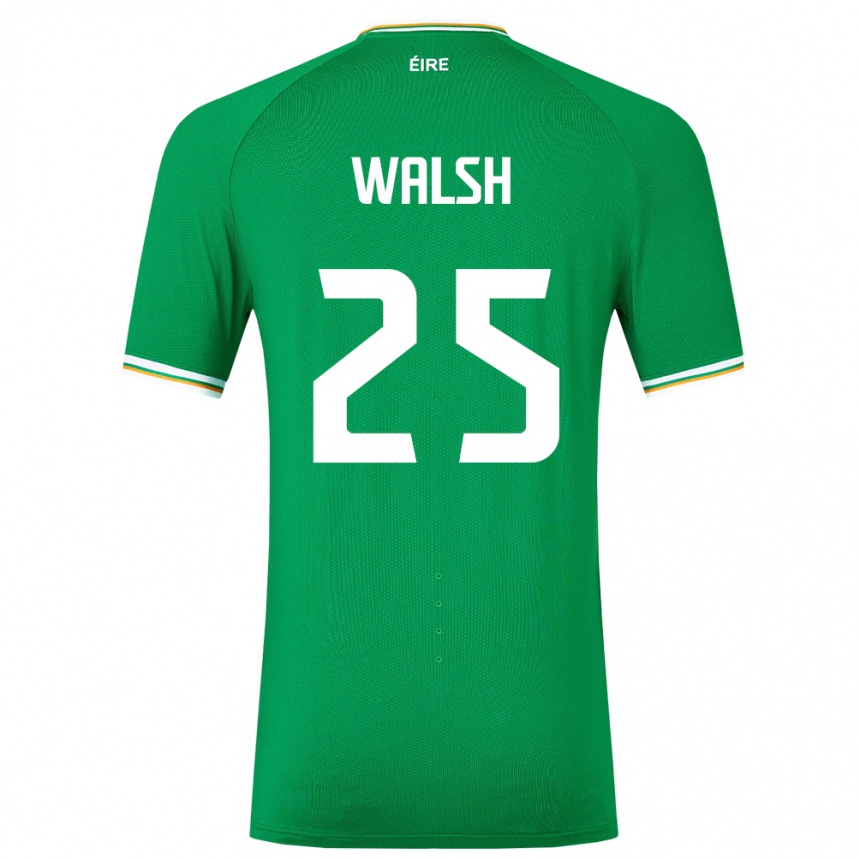 Niño Fútbol Camiseta Irlanda Megan Walsh #25 Verde 1ª Equipación 24-26 Perú