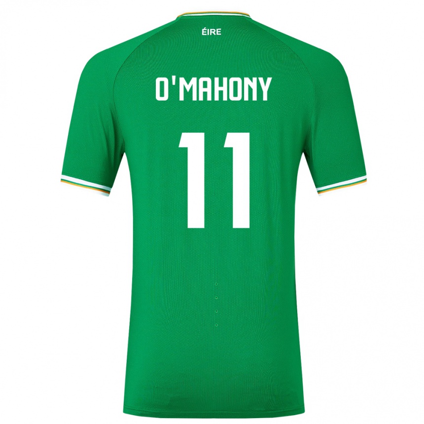 Niño Fútbol Camiseta Irlanda Éabha O'mahony #11 Verde 1ª Equipación 24-26 Perú