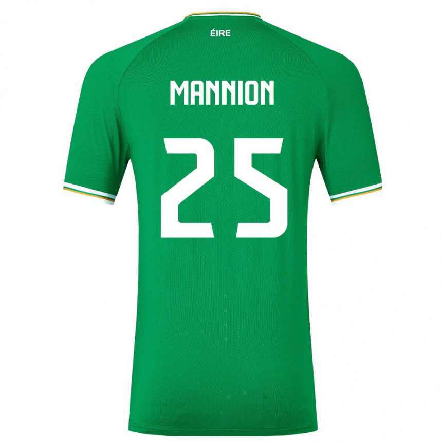 Niño Fútbol Camiseta Irlanda Aoife Mannion #25 Verde 1ª Equipación 24-26 Perú