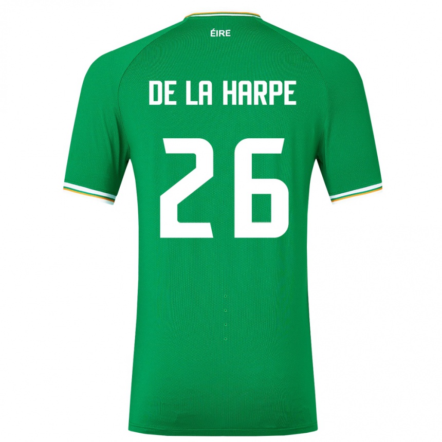 Niño Fútbol Camiseta Irlanda Deborah-Anne De La Harpe #26 Verde 1ª Equipación 24-26 Perú