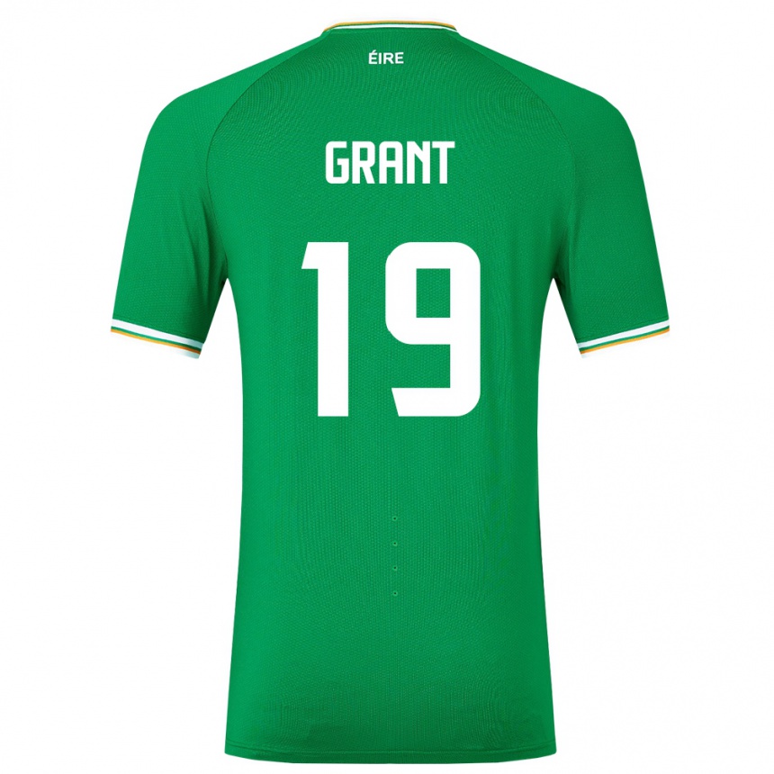 Niño Fútbol Camiseta Irlanda Ciara Grant #19 Verde 1ª Equipación 24-26 Perú