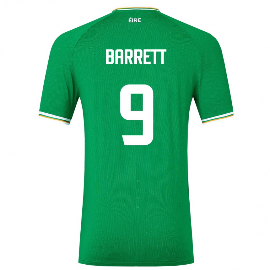 Niño Fútbol Camiseta Irlanda Amber Barrett #9 Verde 1ª Equipación 24-26 Perú