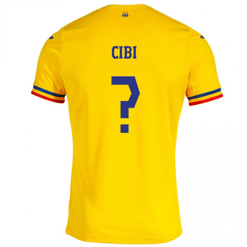 Niño Fútbol Camiseta Rumania Fabiano Cibi #0 Amarillo 1ª Equipación 24-26 Perú