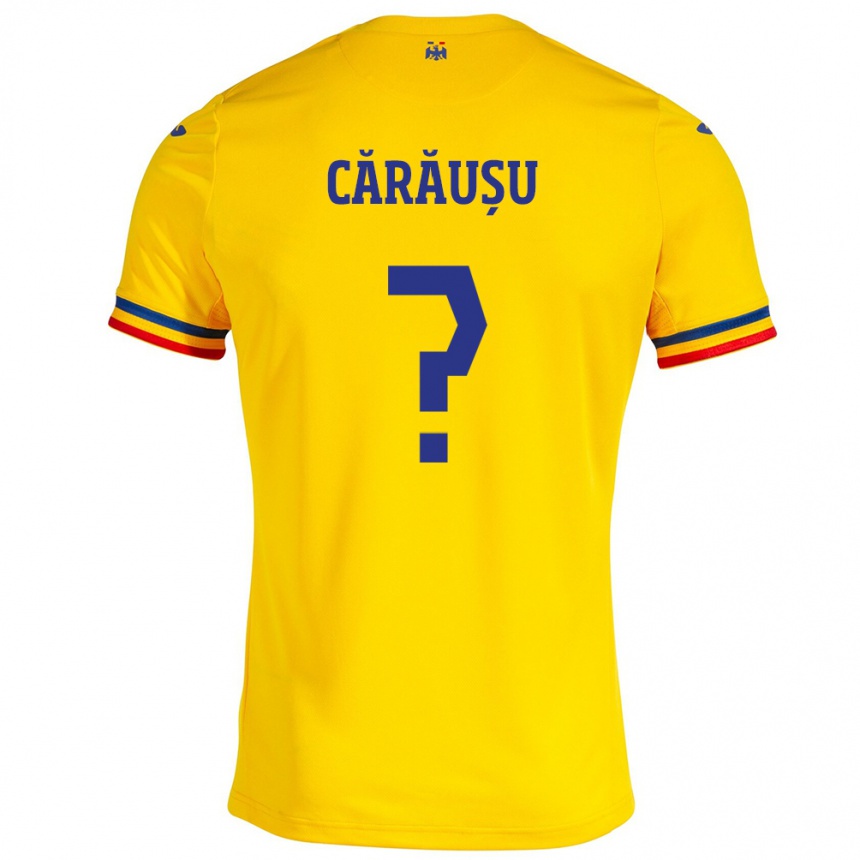 Niño Fútbol Camiseta Rumania Codrin Cărăușu #0 Amarillo 1ª Equipación 24-26 Perú