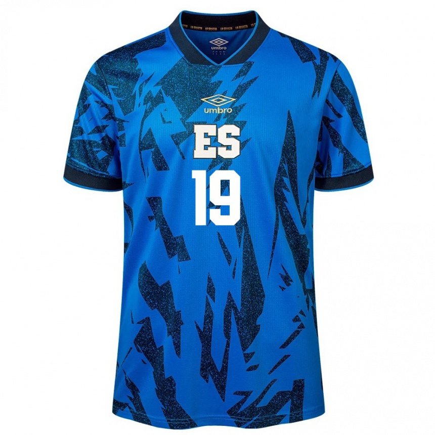 Niño Fútbol Camiseta El Salvador Jair Asprilla #19 Azul 1ª Equipación 24-26 Perú