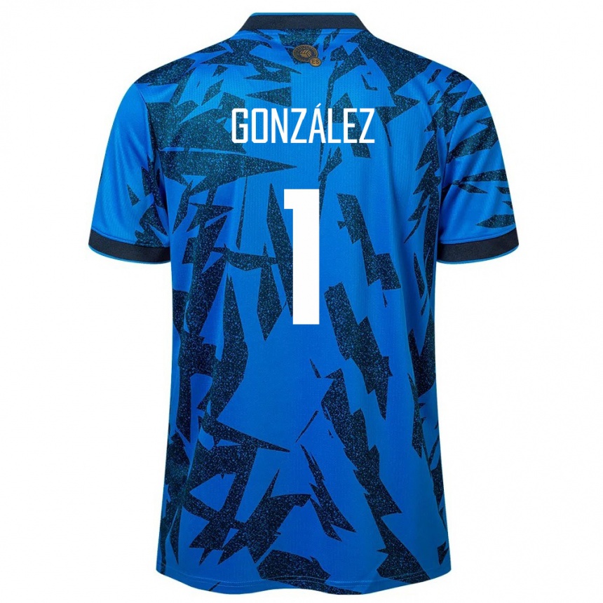 Niño Fútbol Camiseta El Salvador Mario González #1 Azul 1ª Equipación 24-26 Perú