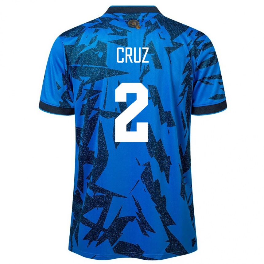 Niño Fútbol Camiseta El Salvador Melvin Cruz #2 Azul 1ª Equipación 24-26 Perú