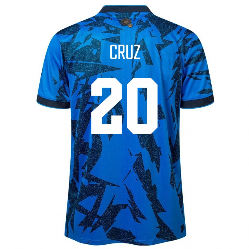 Niño Fútbol Camiseta El Salvador Jorge Cruz #20 Azul 1ª Equipación 24-26 Perú