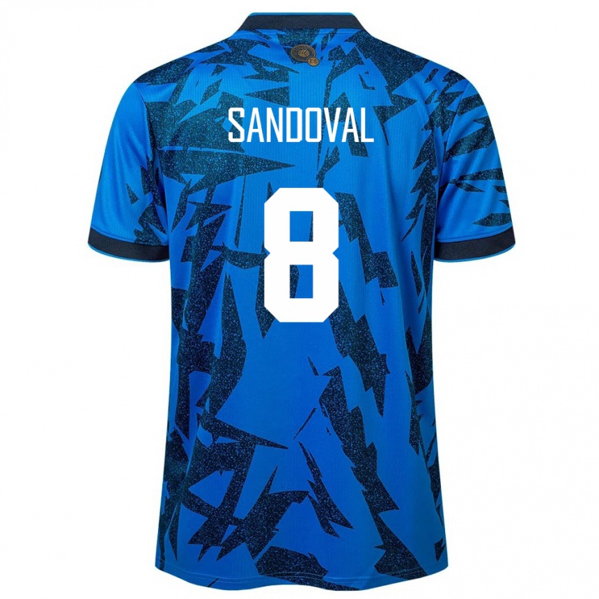 Niño Fútbol Camiseta El Salvador Emerson Sandoval #8 Azul 1ª Equipación 24-26 Perú