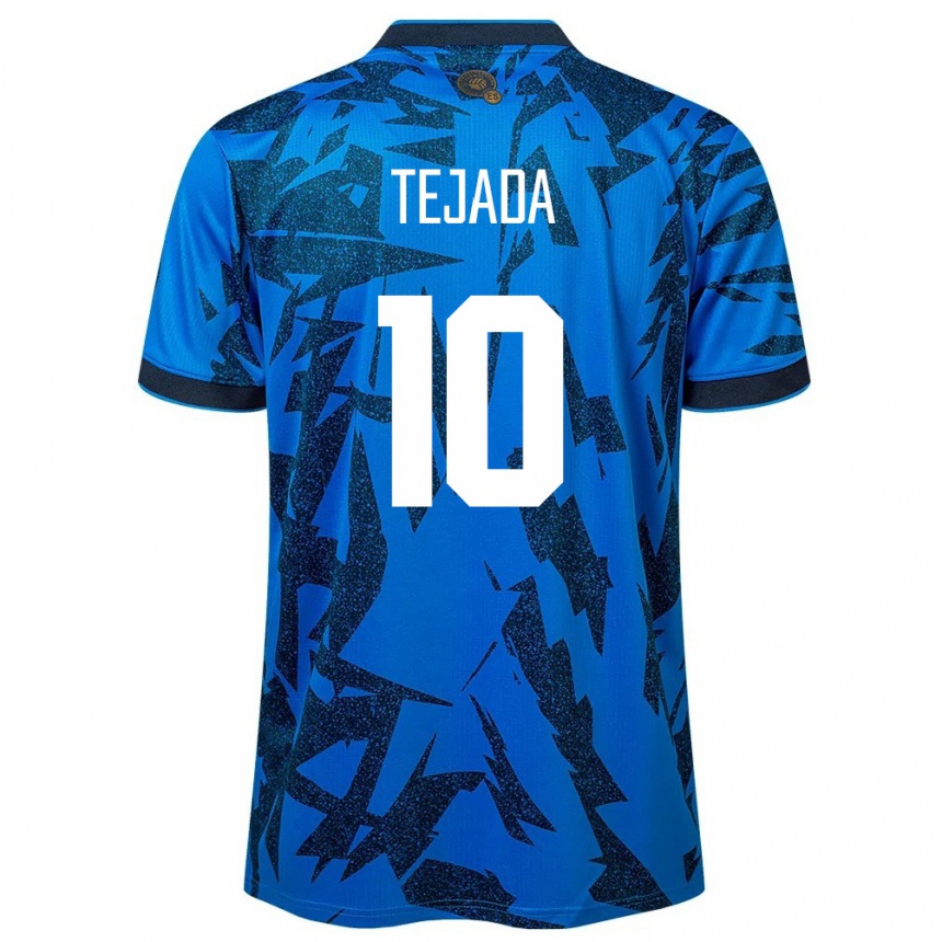 Niño Fútbol Camiseta El Salvador Rafael Tejada #10 Azul 1ª Equipación 24-26 Perú