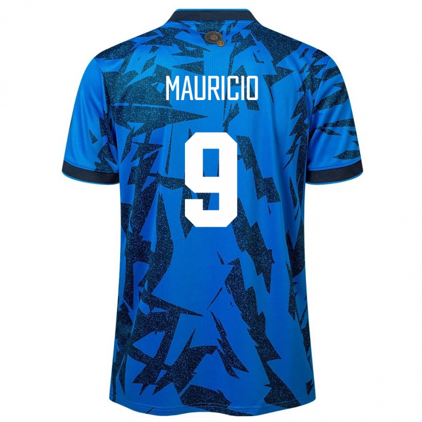 Niño Fútbol Camiseta El Salvador Emerson Mauricio #9 Azul 1ª Equipación 24-26 Perú