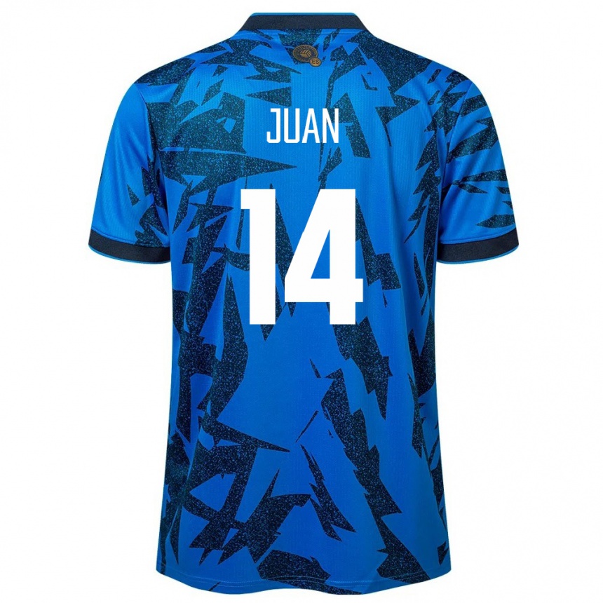 Niño Fútbol Camiseta El Salvador Juan Sánchez #14 Azul 1ª Equipación 24-26 Perú