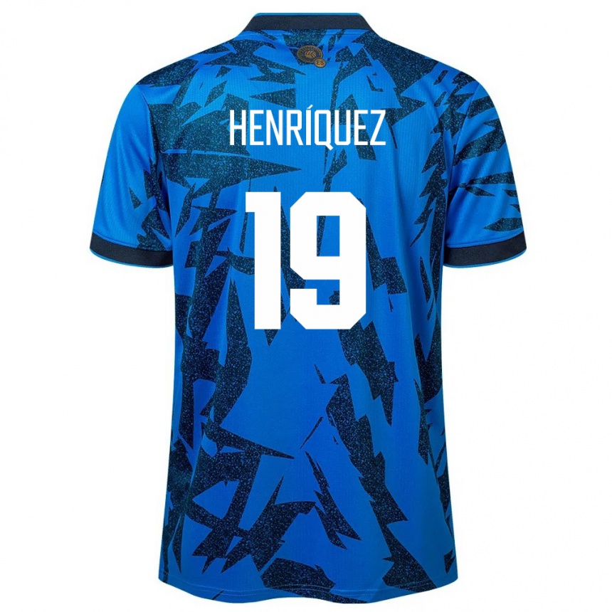 Niño Fútbol Camiseta El Salvador Alejandro Henríquez #19 Azul 1ª Equipación 24-26 Perú