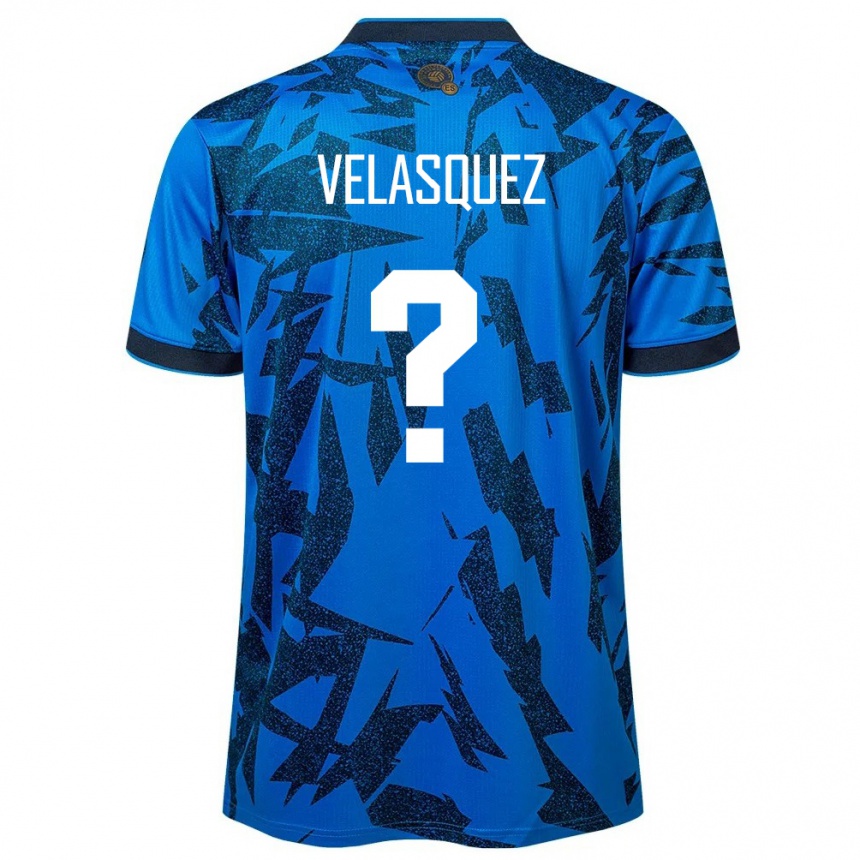 Niño Fútbol Camiseta El Salvador Jorge Velasquez #0 Azul 1ª Equipación 24-26 Perú