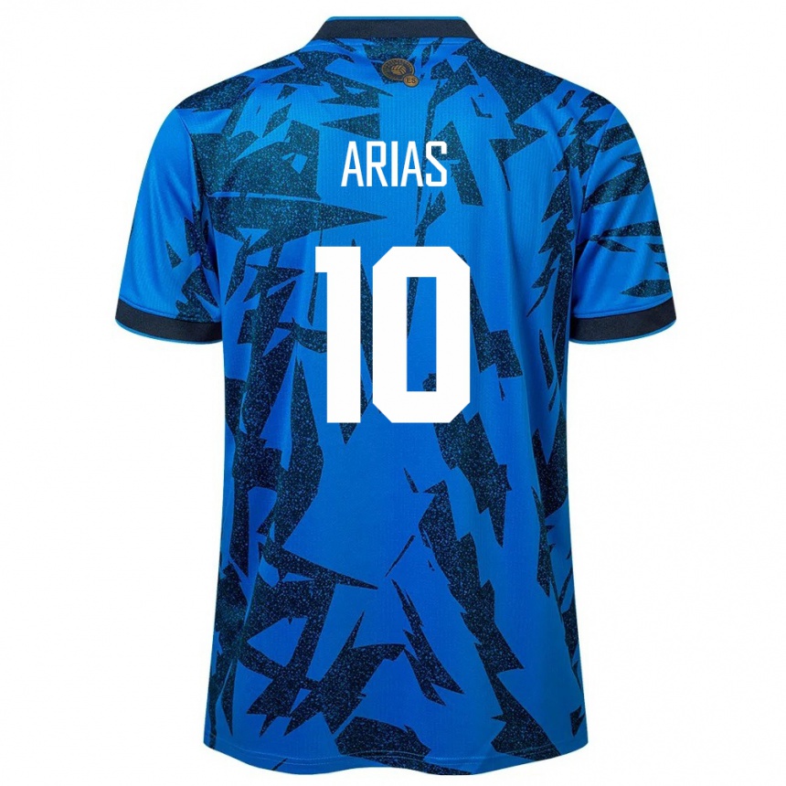 Niño Fútbol Camiseta El Salvador Cristopher Arias #10 Azul 1ª Equipación 24-26 Perú