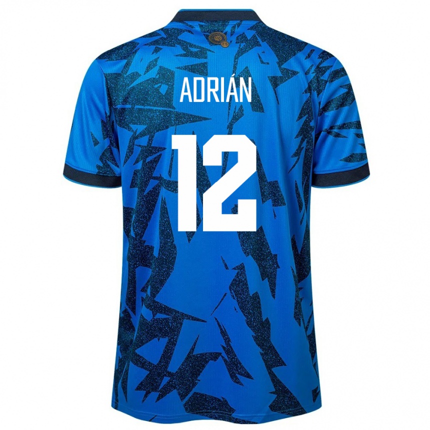 Niño Fútbol Camiseta El Salvador Adrián Aguilar #12 Azul 1ª Equipación 24-26 Perú