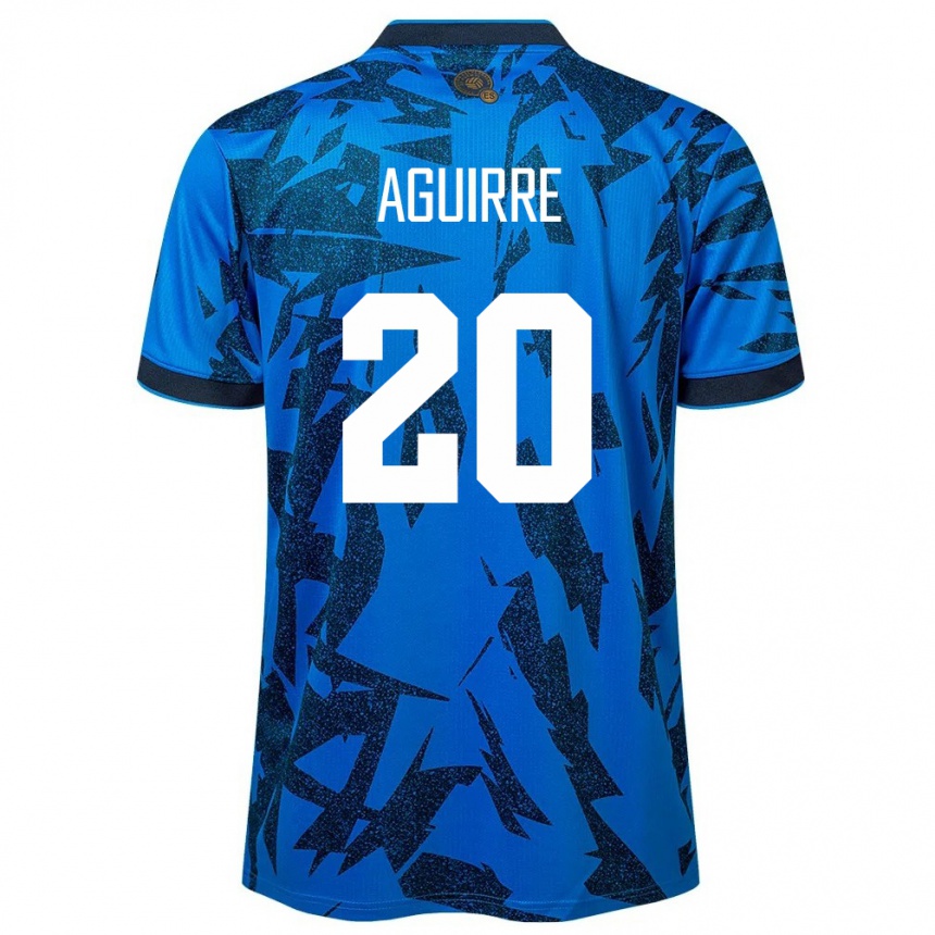 Niño Fútbol Camiseta El Salvador Jonathan Aguirre #20 Azul 1ª Equipación 24-26 Perú